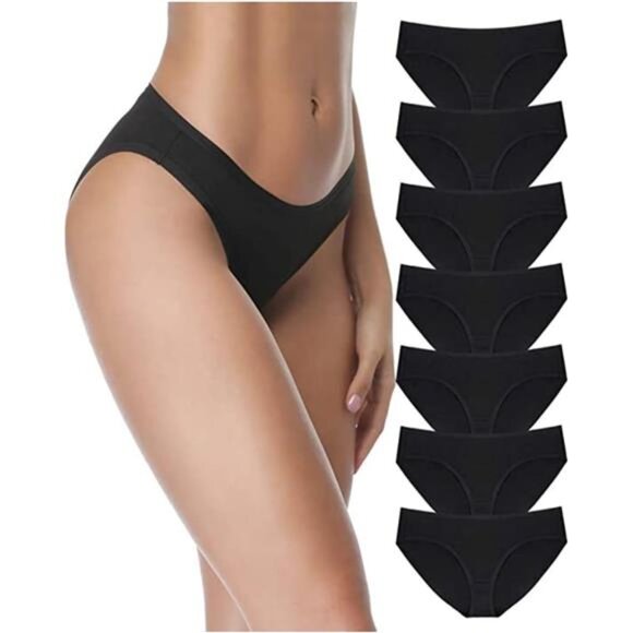 Cotton Underwear for Women Stretch Hipster Underwear 7 Pack - Picture 1 of 7
